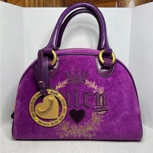 Juicy Couture Purple Satchel with Gold Accents